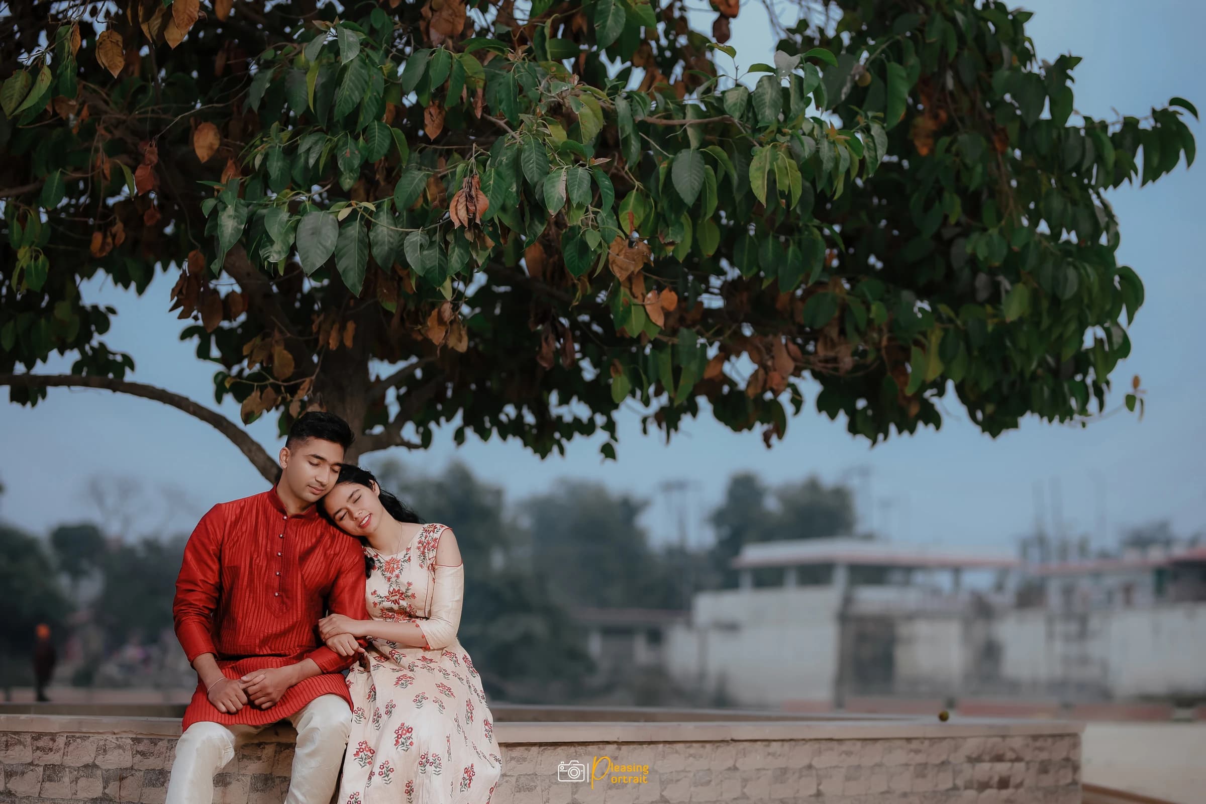 A heartfelt pre wedding story in Gorakhpur featuring Shardul and Shilpa, two Flight Lieutenants in the Indian Air Force, captured by Pleasing Portrait.